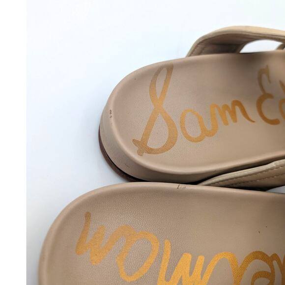 Sam Edelman Rowan Double Strap Slide Sandals Women's Natural Size US10.5 EU41 - Picture 11 of 13